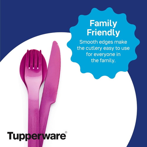 Tupperware cutlery set new, suitable for school and outdoor use