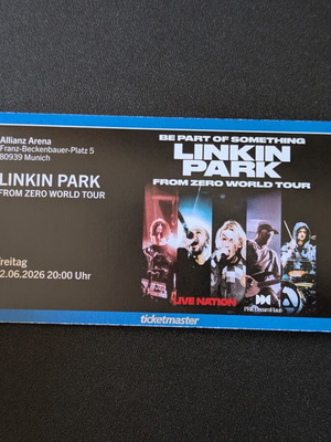 Αναμνηστικό εισιτήριο συναυλίας Linkin Park καινούργιο