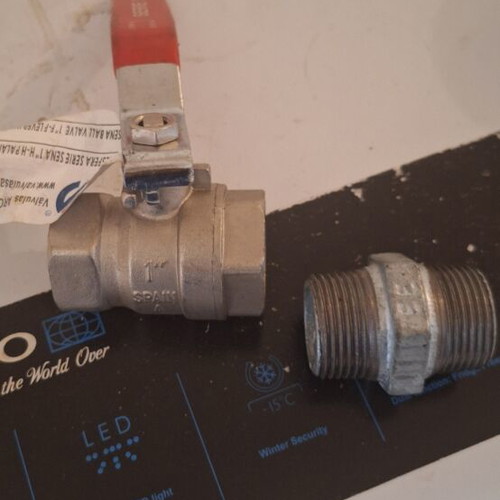 Arco Serie SENA 1" Ball Valve with Male Nipple New