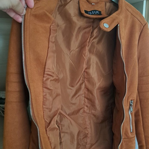 Issue Fashion women's jacket suede look tan size S used
