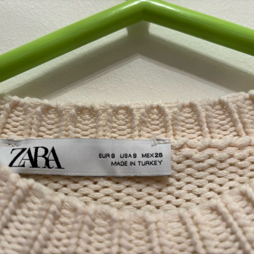 Zara knitted cream sweater size S used