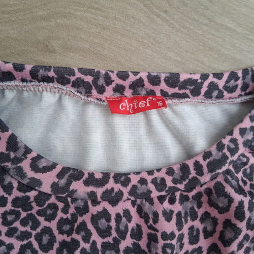 Chief long-sleeve blouse like new, black and purple, size 164 cm
