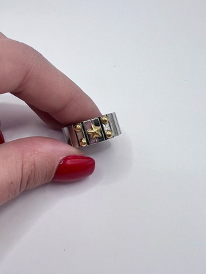 Nomination Extension ring stainless steel with 18k gold like new