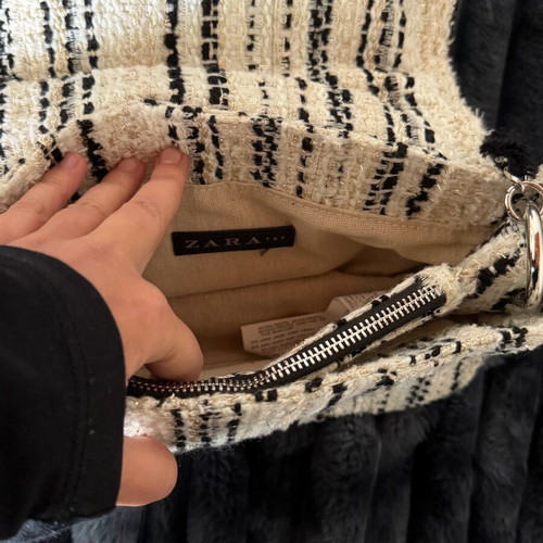 Boho Zara crossbody bag like new, white