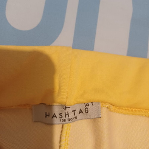 Hashtag kids shorts new, size 14 years, yellow