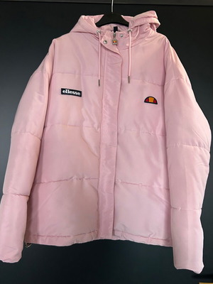 Ellesse women's pastel pink quilted jacket, size M