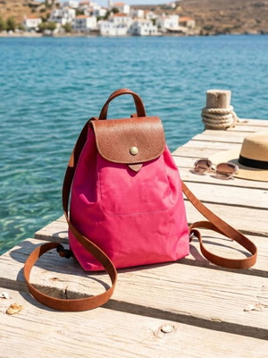 Backpack καινούργιο ροζ αναδιπλούμενο ελαφρύ για ταξίδια