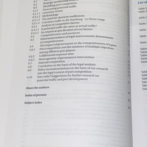 Port Competitiveness academic book new, economic and legal analysis