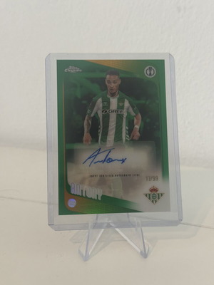 2025 Topps UEFA Chrome Antony Auto Green 17/99 κάρτα