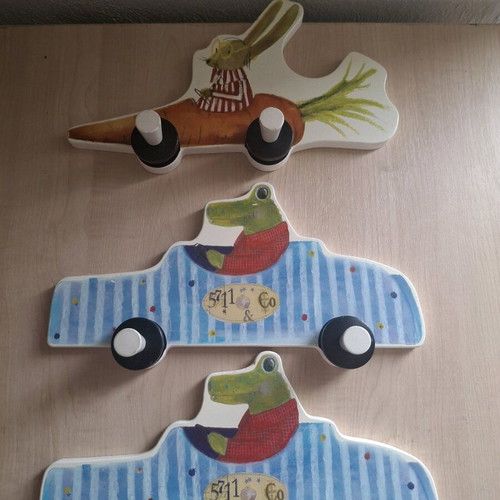 Wooden children's wall hooks Ikea used