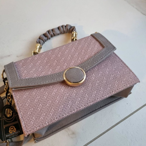 Magnifique pink/grey handbag new with tags