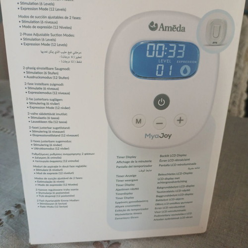Ameda Mya Joy Double Electric Breast Pump like new with Hands-Free Pumping Bra