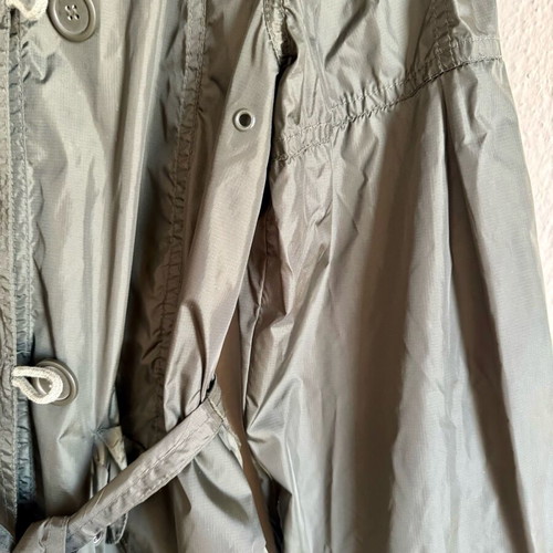 Mango waterproof jacket used, removable hood, green, size S