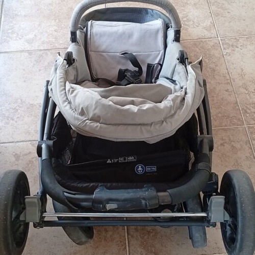 Graco 3-in-1 stroller used with carrycot, footmuff, and rain cover