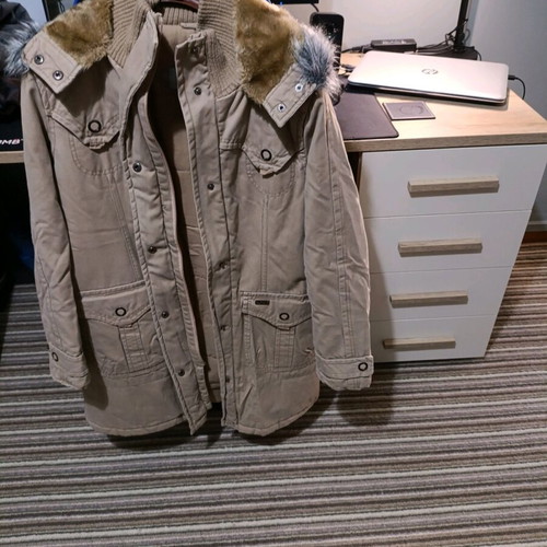 Guodil thick jacket beige medium like new