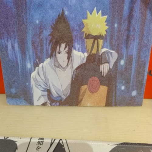 Naruto and Sasuke Frame like new, hand-painted