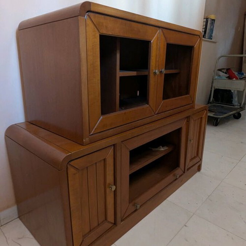 Two-Story Furniture Used With Cabinets and Glass