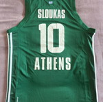 Συλλεκτική φανέλα Κώστα Σλούκα σαν καινούργια με χρυσό σήμα EuroLeague