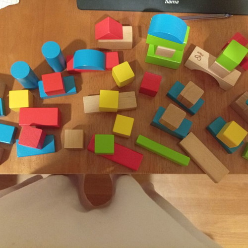 Hape wooden blocks used, set of 48