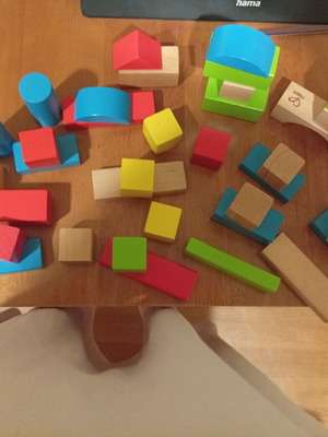 Hape wooden blocks used, set of 48