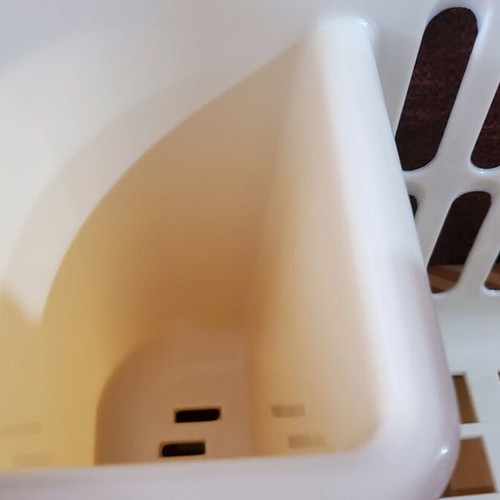 Dish rack new with side water drainage opening beige and brown