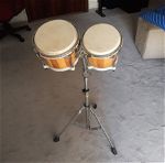 Latin Percussion Wooden  Bongos και βάση (ASAMA)