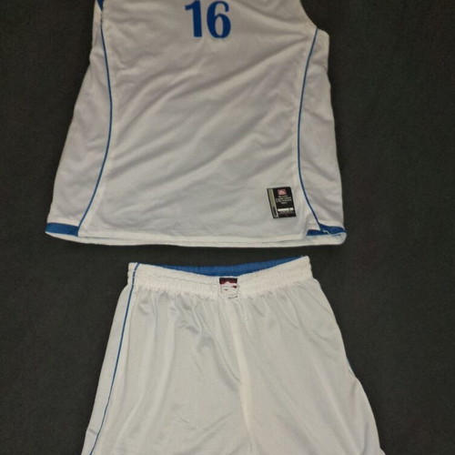 Caan Basketball Uniform Double Face, shirt XL, shorts L, blue white