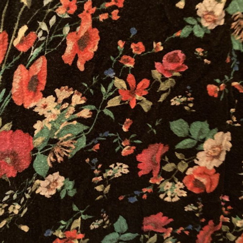 Bershka floral dress, size M, black multicolor