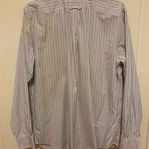 Nautica Men's Shirt Medium like new, striped white and blue