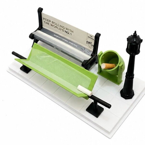 Rolling Station like new, smoking accessory with tray and bench