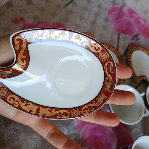Limoges France tea set unused, 4 cups and 6 saucers