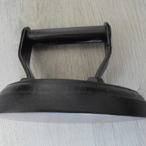Antique Small Cast Iron Iron Used with Decorative Relief