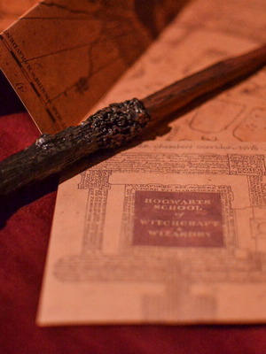 Harry Potter set map and wand new, collectible