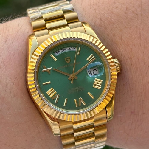 Pagani Design men's watch like new, gold color, automatic