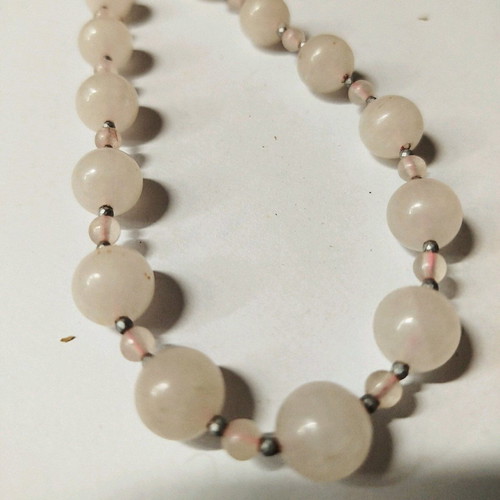 Rose quartz necklace new, length 71cm
