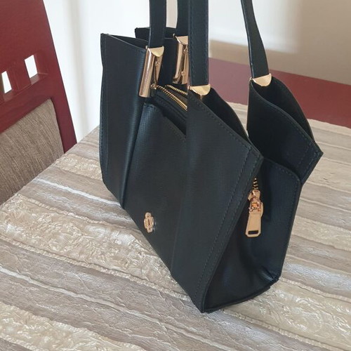 DGN Handbag new, black with 3 compartments