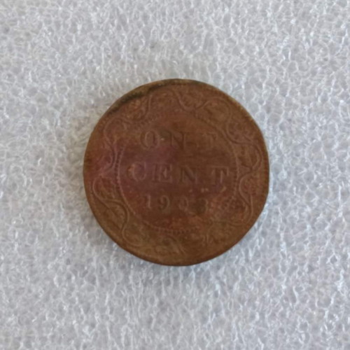 Canada 1 Cent Coin 1908 used, copper Edward VII