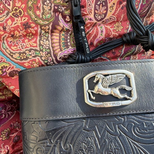 Etro crossbody bag used, black, good condition