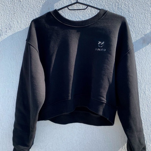 Pinko cropped sweatshirt like new, size S, black