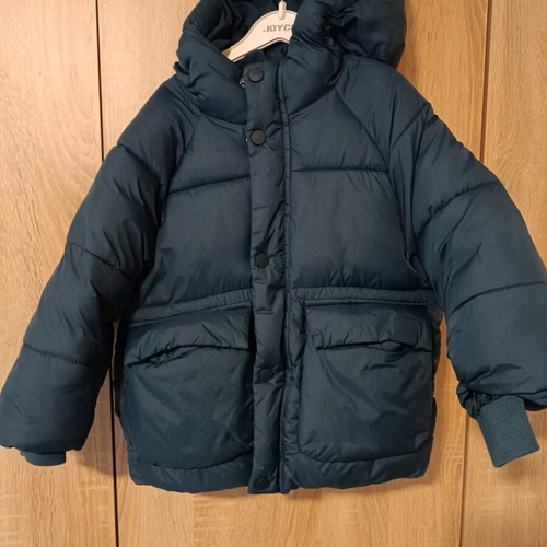 Zara boy's puffer jacket like new, size 2-3 years, petrol blue