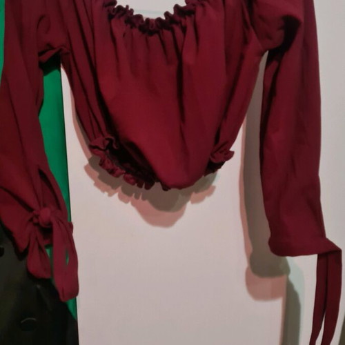 New Look top new, red, one size with sleeve ties