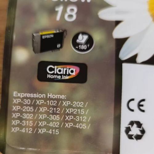 Epson 18 Yellow Ink Cartridge Claria Home Ink 3.3 ml
