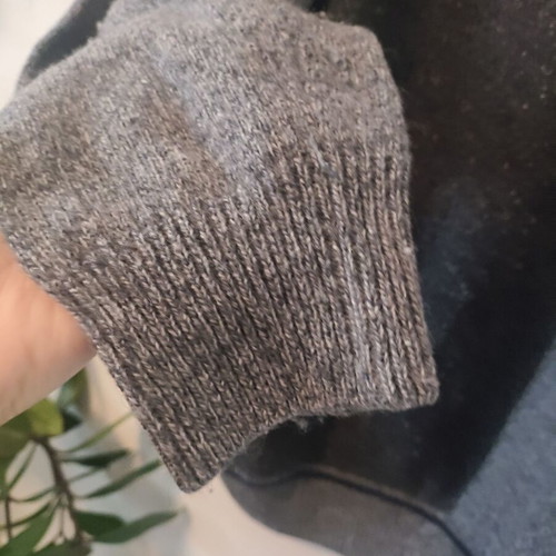 Re Del Mare gray and blue wool polo sweater M/L like new