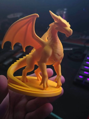 Dragon 3D printed figure 12cm height PLA reinforced