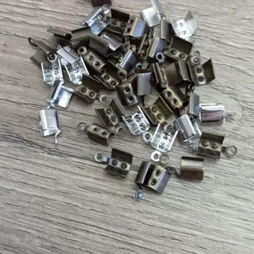 Metal cord ends 10mm mix 46 pcs new