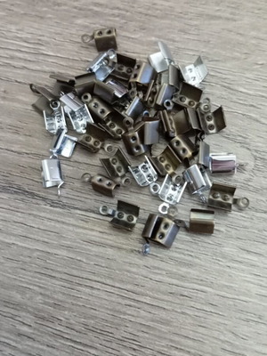 Metal cord ends 10mm mix 46 pcs new