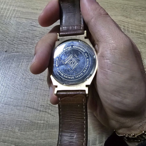 Visetti brown watch used, functional with leather strap