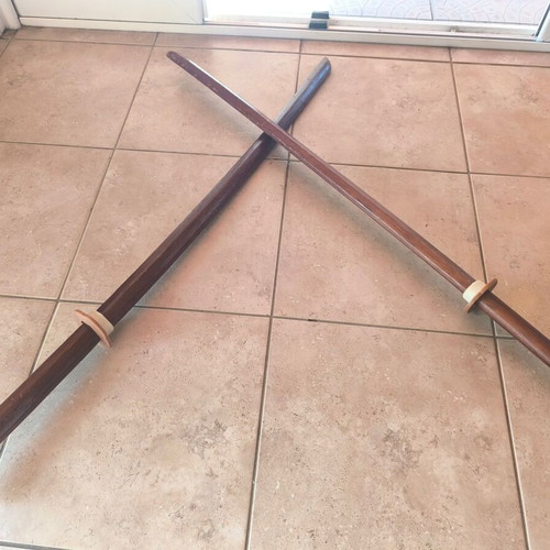 Wooden Katana Bokken used, set of 2 for martial arts training