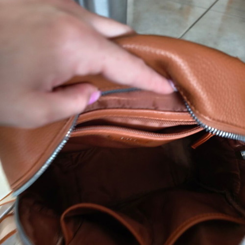 Backpack made of faux leather like new, tabba color