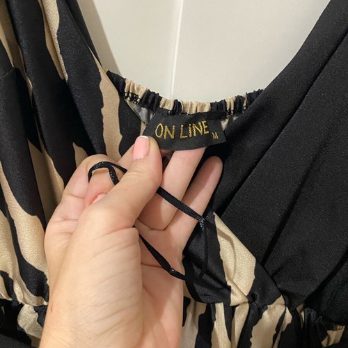 Formal dress satin new On Line black beige size M